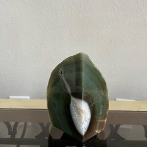 Green Agate Geode Slice